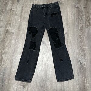 Distressed Black Women Jeans - size 4
